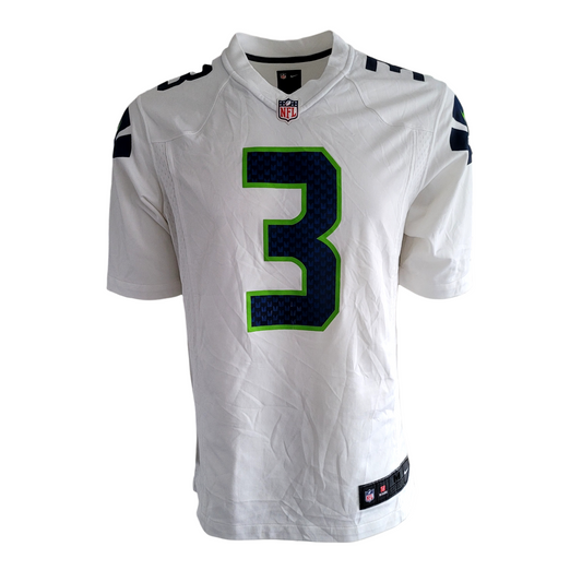 Russell Wilson Seattle Seahawks NFL Jersey #3 White Size M Nike On Field - USASTARFASHION