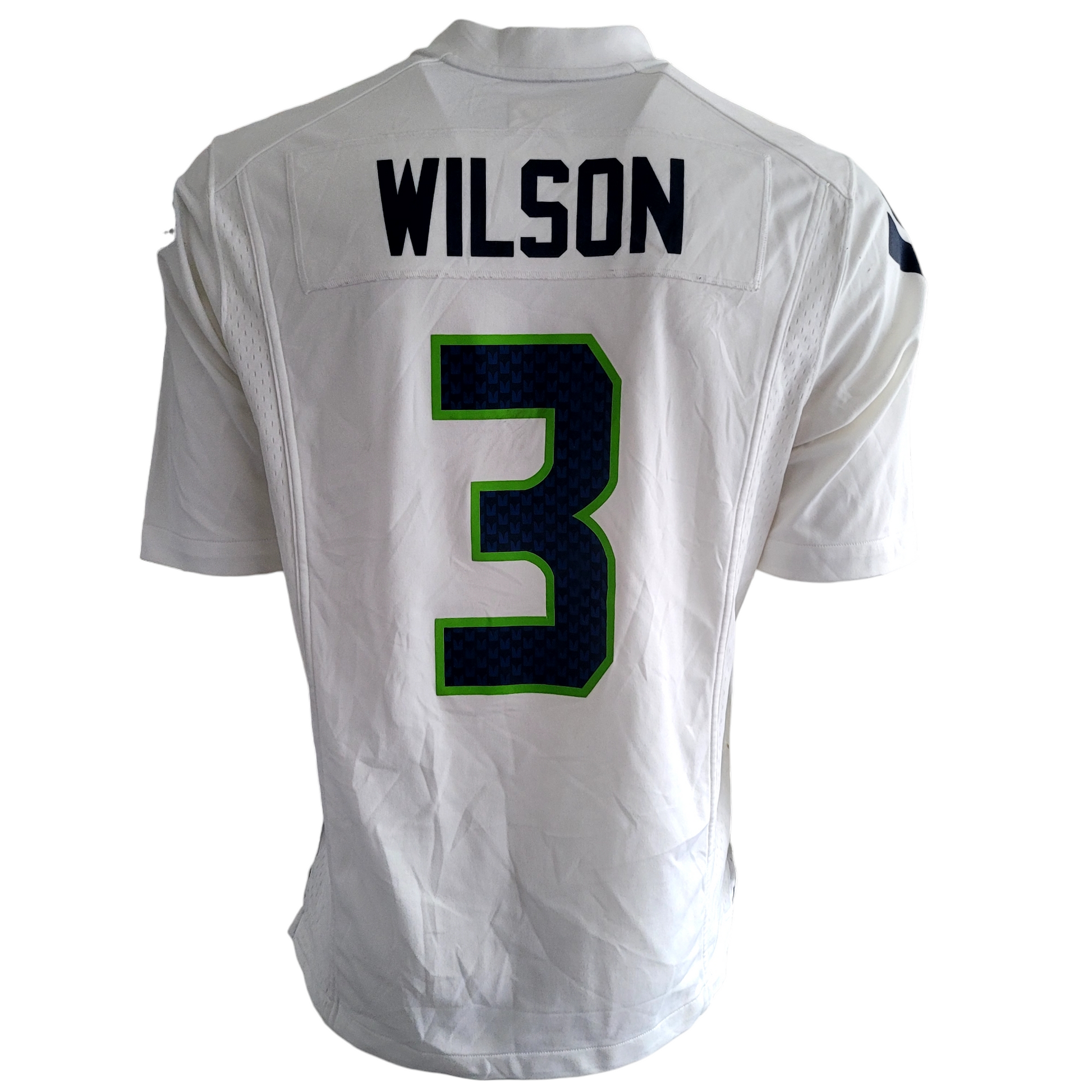 Russell Wilson Seattle Seahawks NFL Jersey #3 White Size M Nike On Field - USASTARFASHION