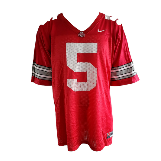 Nike Ohio State Buckeyes Jersey #5 Red 2XL Men’s Vintage – 90s Style, Made In El Salvador - USASTARFASHION