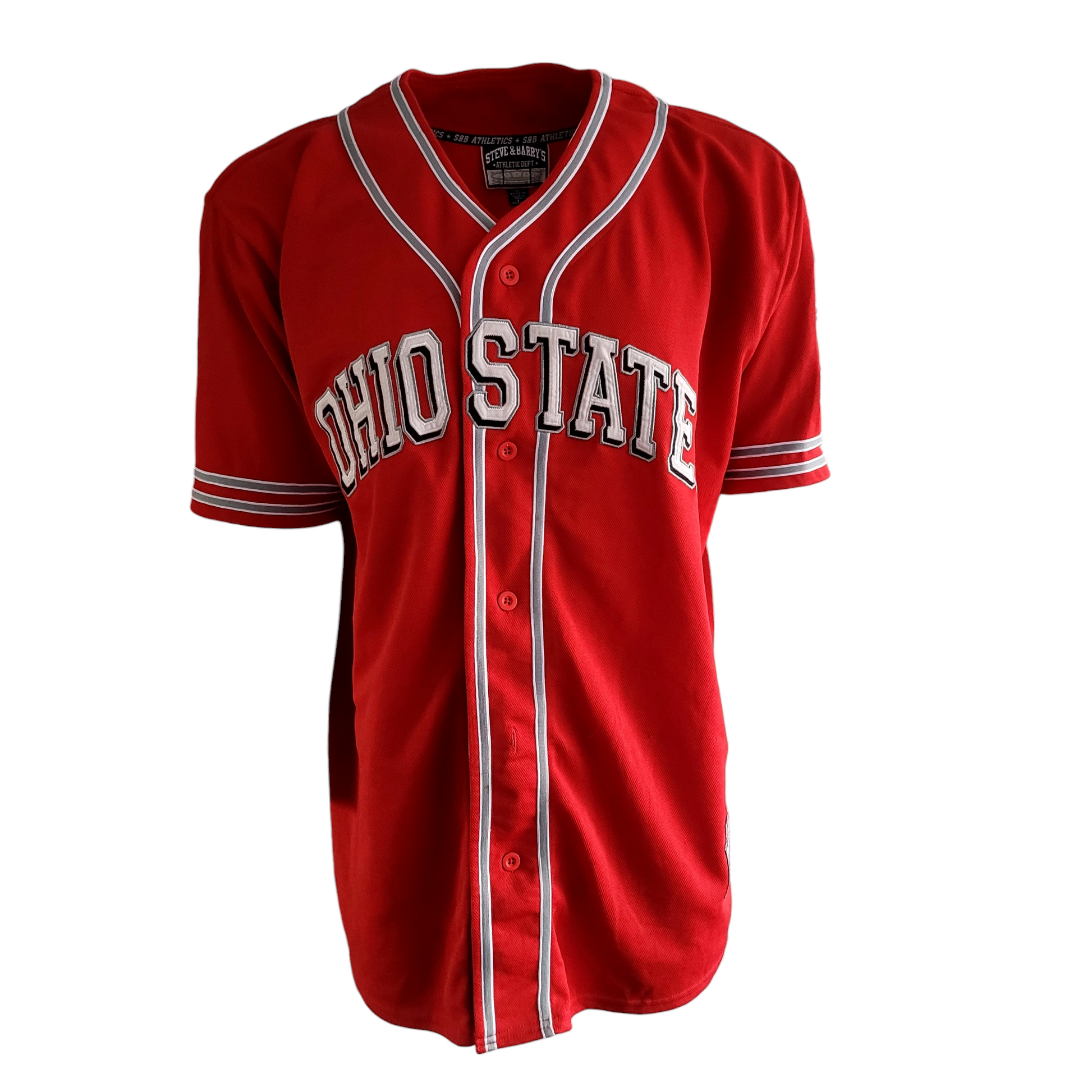 a baseball jersey with the word ohio state on it