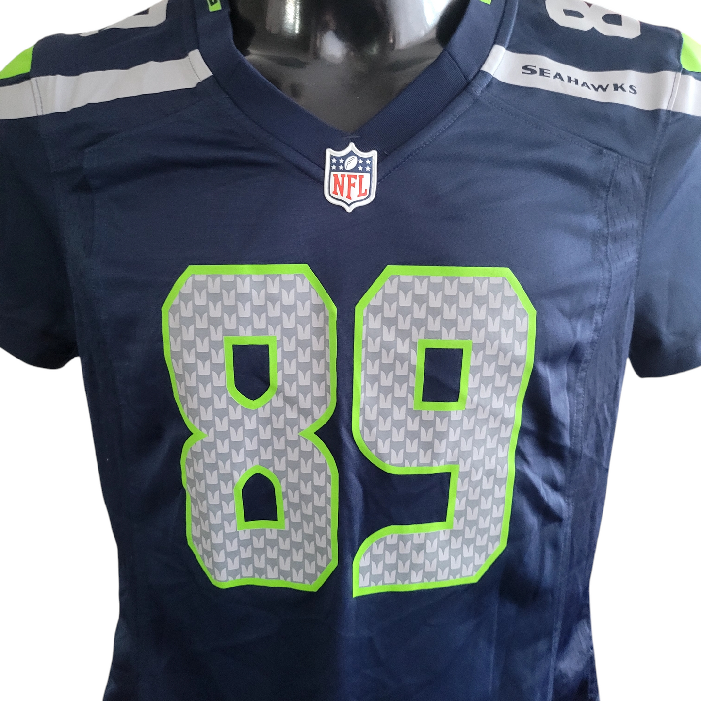 Seattle Seahawks Doug Baldwin Jersey #89 NFL On Field by Nike - Women's Medium, Navy Blue - USASTARFASHION