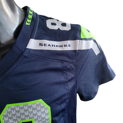 Seattle Seahawks Doug Baldwin Jersey #89 NFL On Field by Nike - Women's Medium, Navy Blue - USASTARFASHION