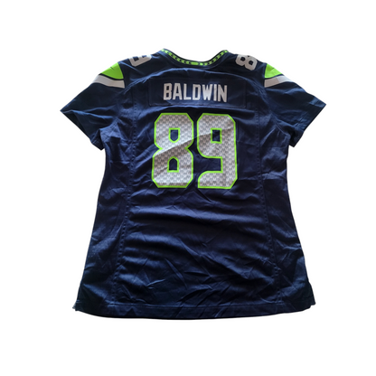 Seattle Seahawks Doug Baldwin Jersey #89 NFL On Field by Nike - Women's Medium, Navy Blue - USASTARFASHION