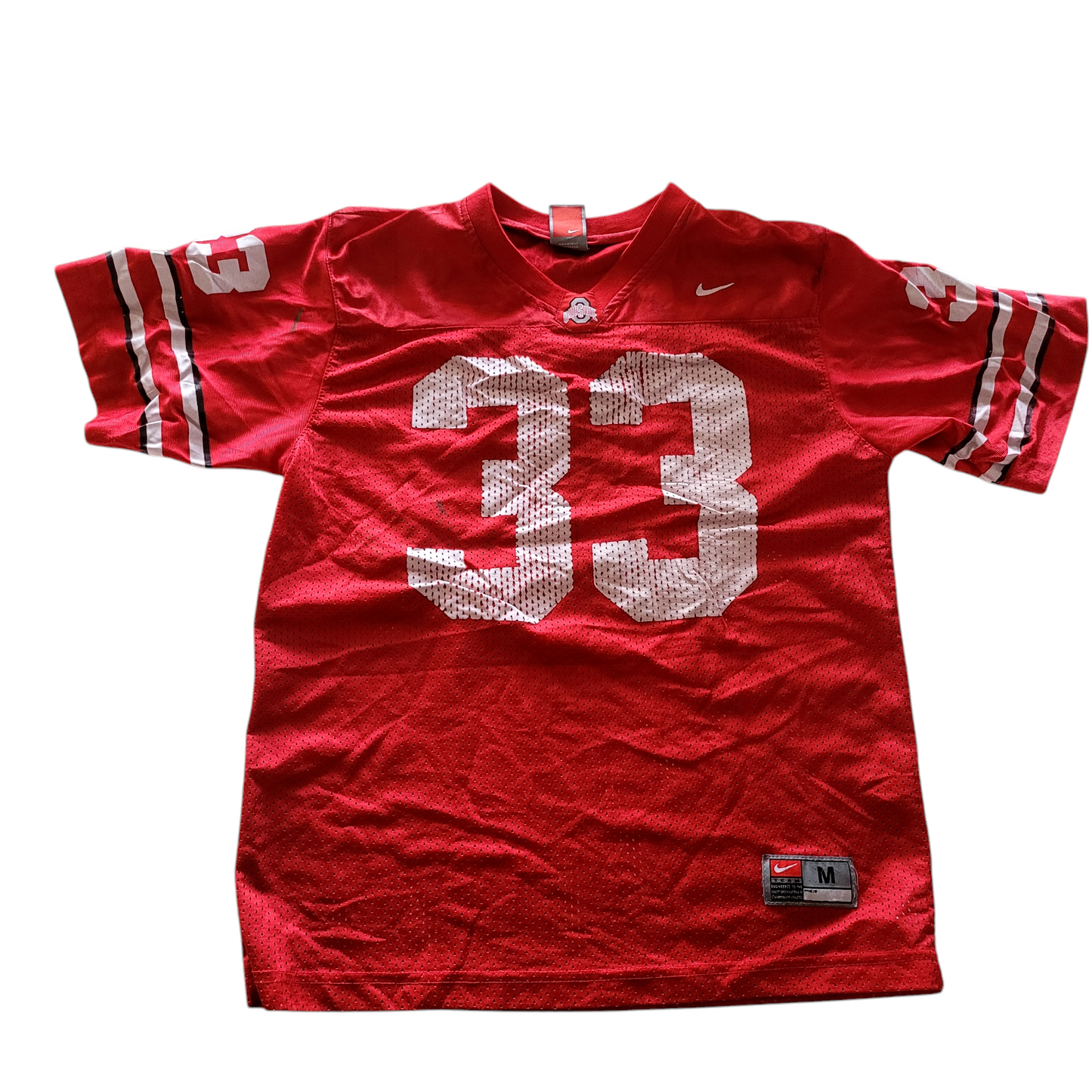 Ohio State Buckeyes Jersey #33 Nike Team Red Youth Medium - High-Quality Polyester Fabric - USASTARFASHION