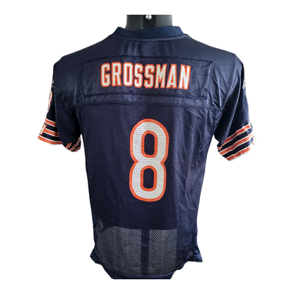 Youth Large Reebok NFL Jersey - Chicago Bears #8 Rex Grossman, Excellent Condition, Navy Blue - USASTARFASHION