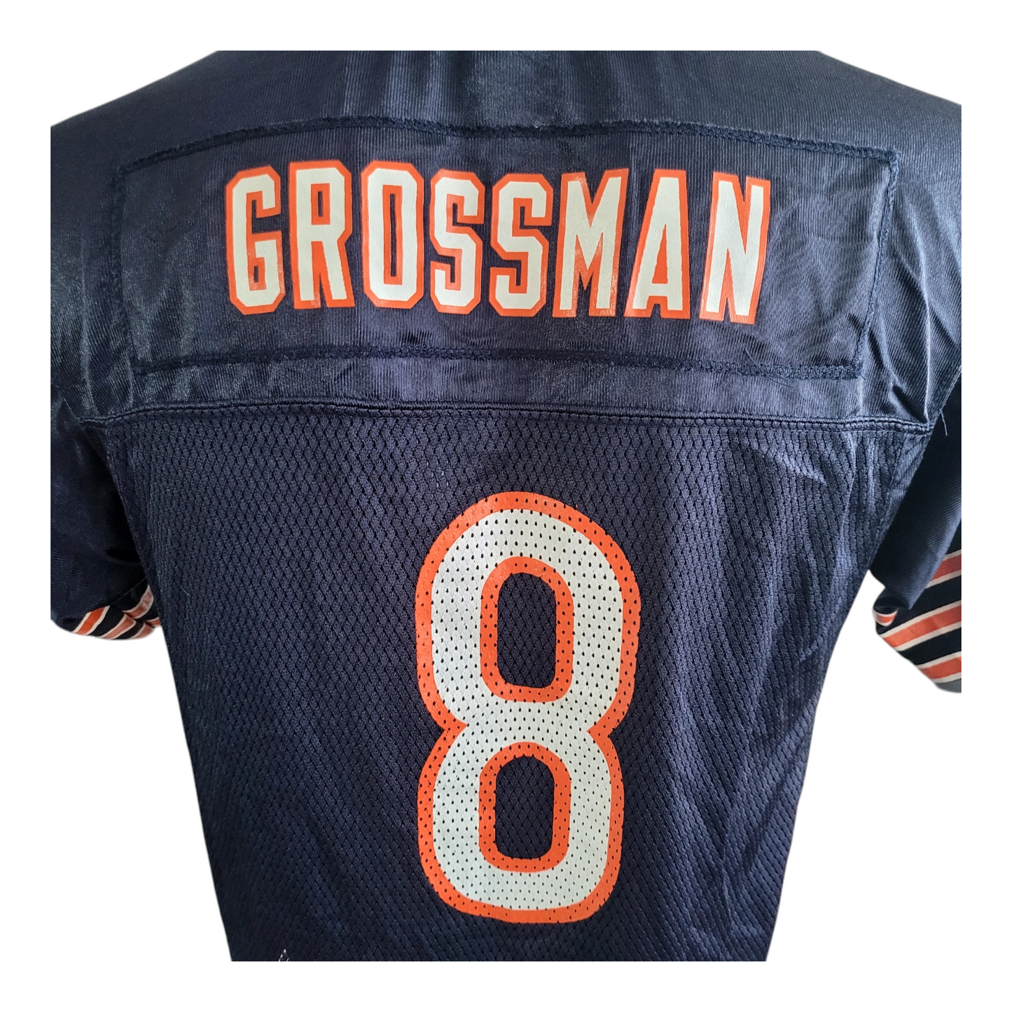 Youth Large Reebok NFL Jersey - Chicago Bears #8 Rex Grossman, Excellent Condition, Navy Blue - USASTARFASHION