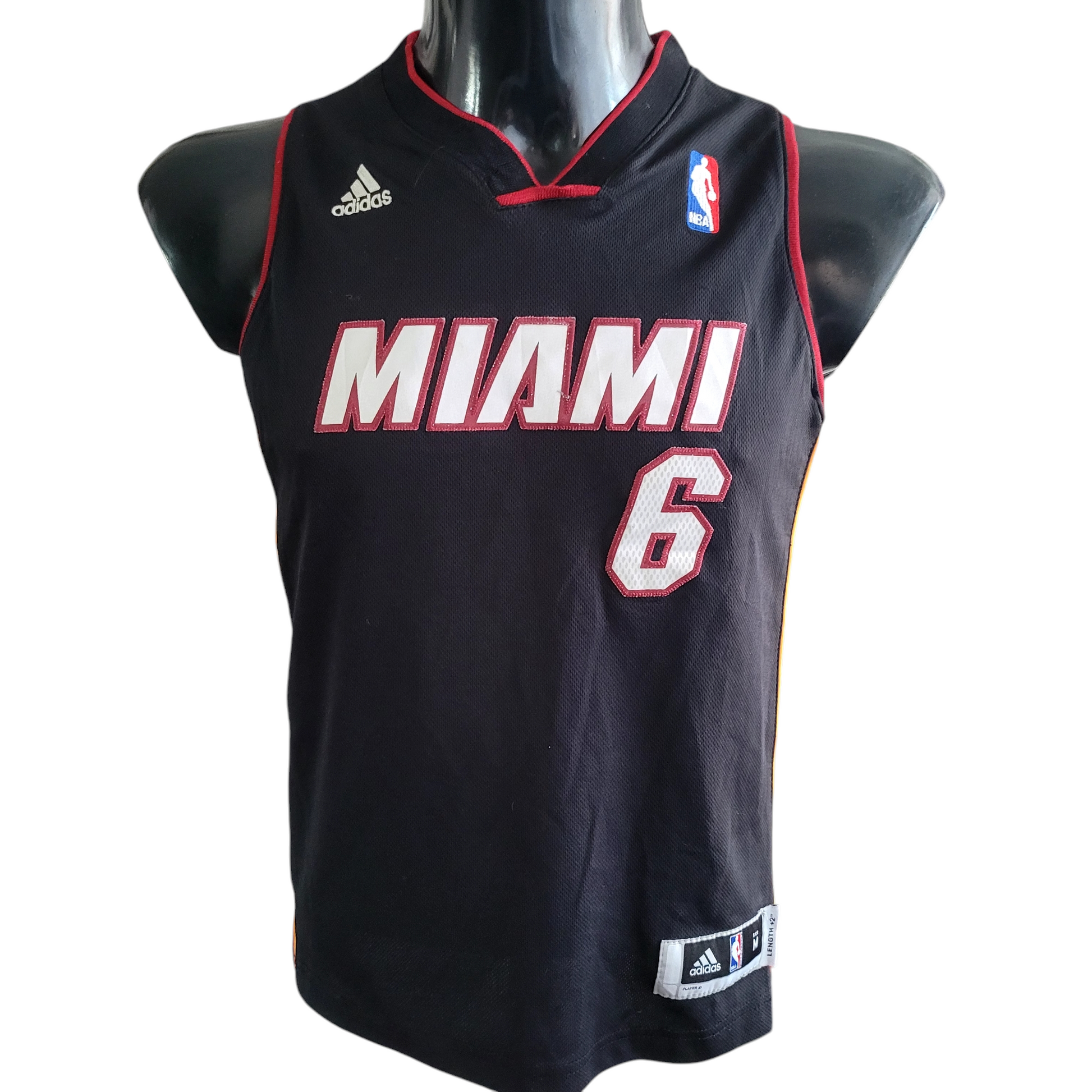 Miami Heat LeBron James #6 Jersey - Youth Medium - Adidas NBA Team Apparel - USASTARFASHION