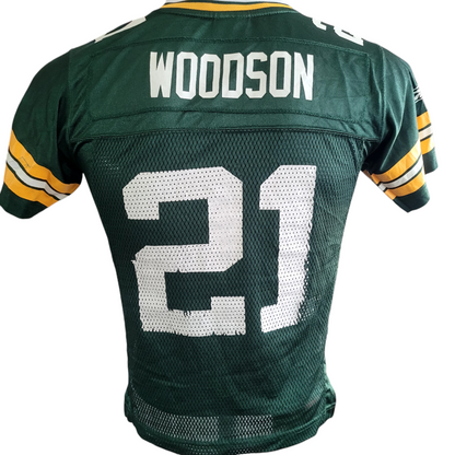 Green Bay Packers Charles Woodson #21 Jersey - Youth Small - Reebok NFL Team Apparel - USASTARFASHION