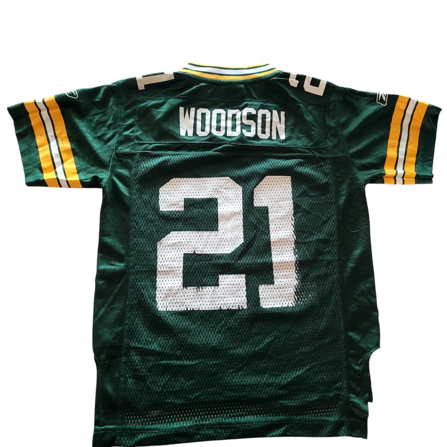 Green Bay Packers Charles Woodson #21 Jersey - Youth Small - Reebok NFL Team Apparel - USASTARFASHION