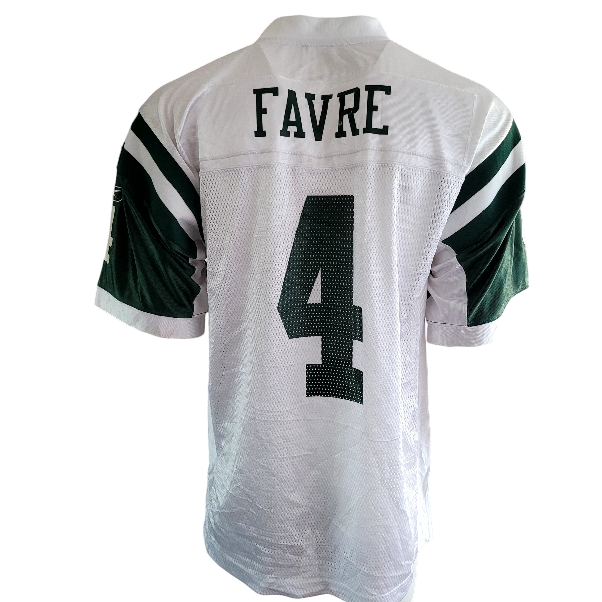 New York Jets #4 Brett Favre Youth Medium Jersey | Reebok Authentic NFL Team Apparel | Grade A Condition - USASTARFASHION