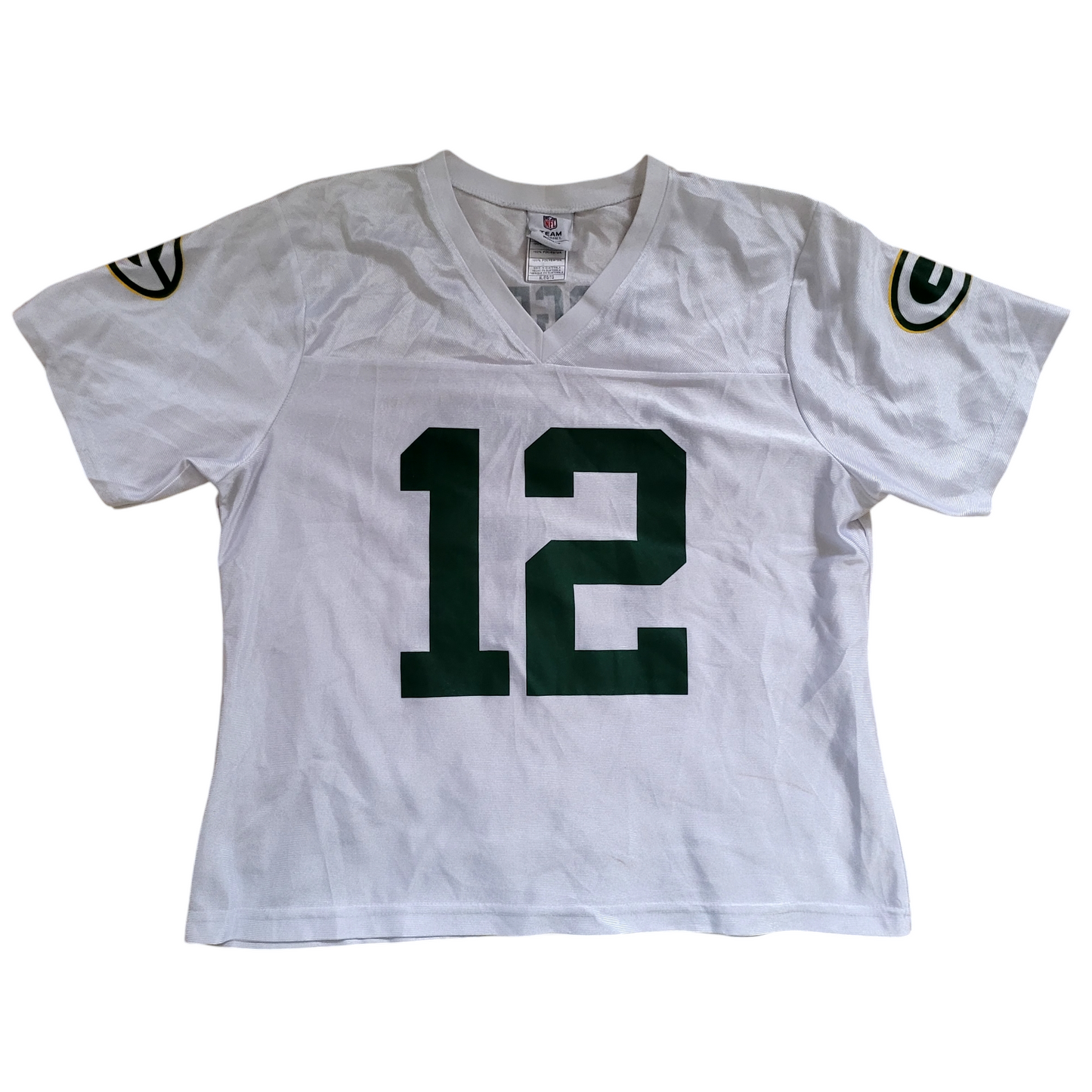 Aaron Rodgers Green Bay Packers Women's Jersey #12 XL White NFL Authentic Classic Design - USASTARFASHION