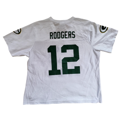 Aaron Rodgers Green Bay Packers Women's Jersey #12 XL White NFL Authentic Classic Design - USASTARFASHION