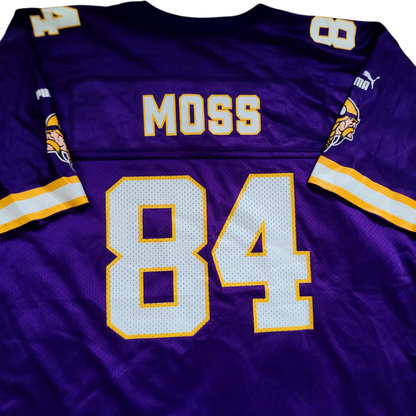 Randy Moss #84 Minnesota Vikings Jersey for Youth, Size XL, 100% Nylon, Excellent Condition - USASTARFASHION