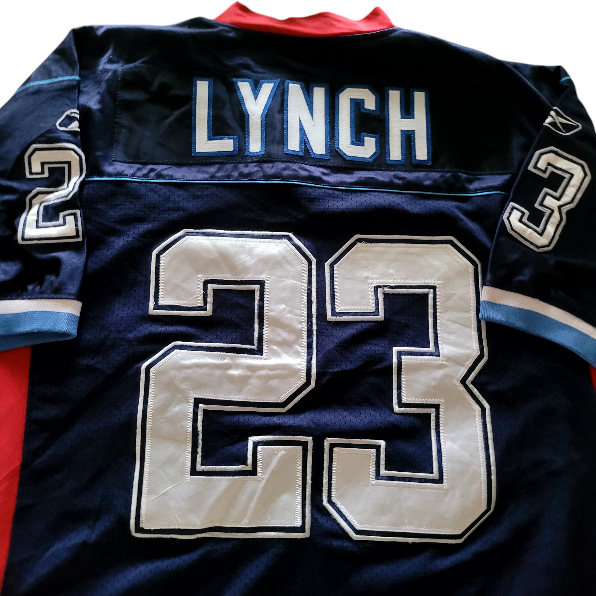 Vintage New England Patriots Marshawn Lynch Jersey #23 - Size 50, 100% Polyester, Excellent Condition - USASTARFASHION