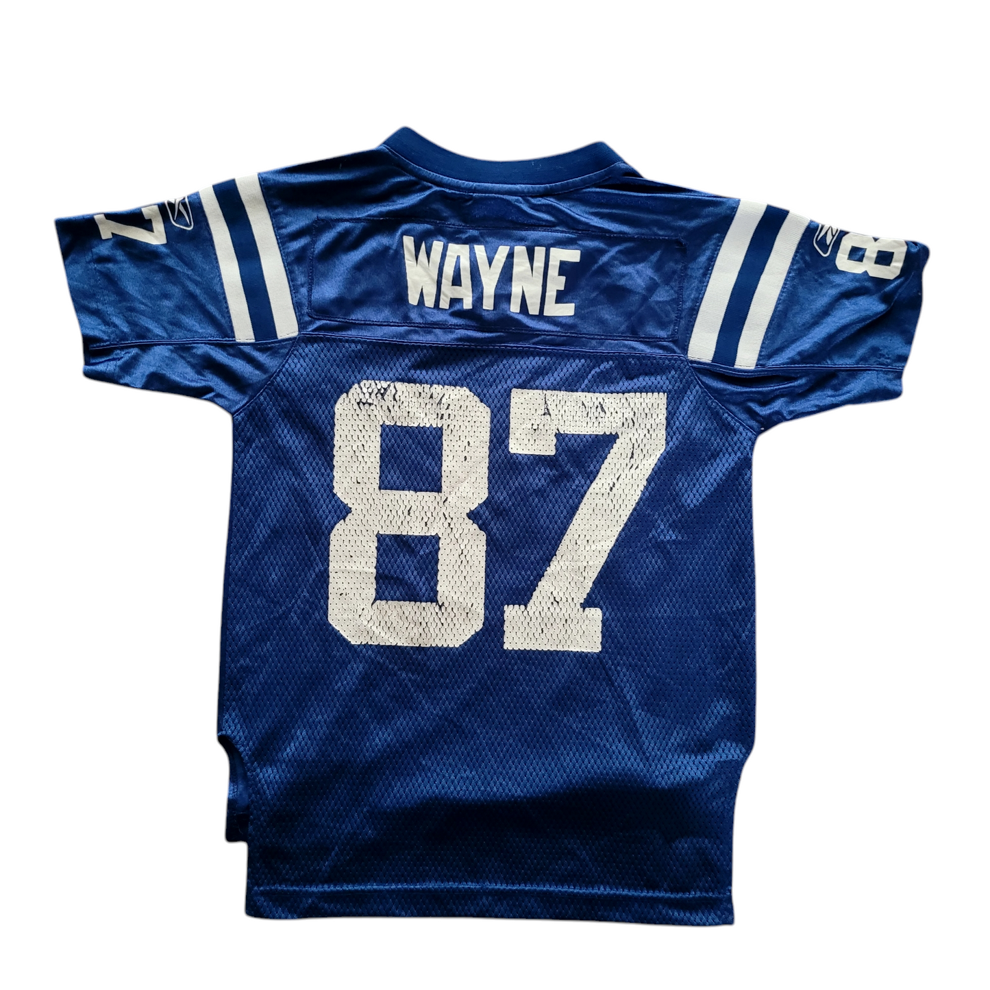 Indianapolis Colts Reggie Wayne #87 Youth Small Jersey - Pre-Owned, Iconic Blue & White Design - USASTARFASHION