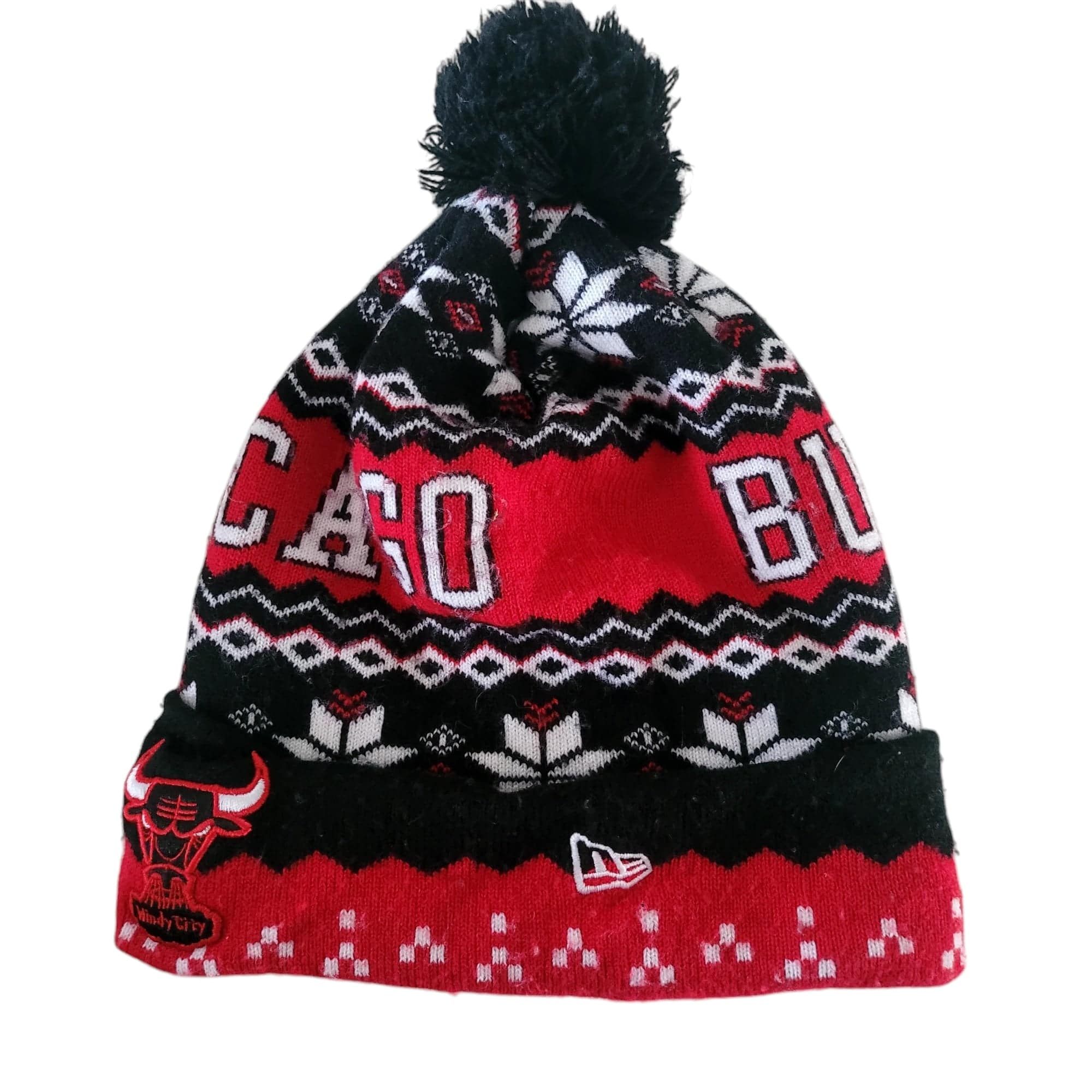 Chicago Bulls New Era Hardwood Classics Pom-Pom Beanie Hat Hat