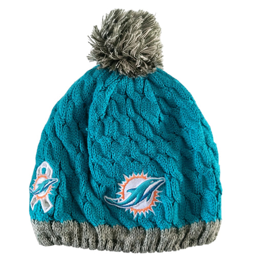 Miami Dolphins New Era Women’s Pom-Pom Beanie - USASTARFASHION