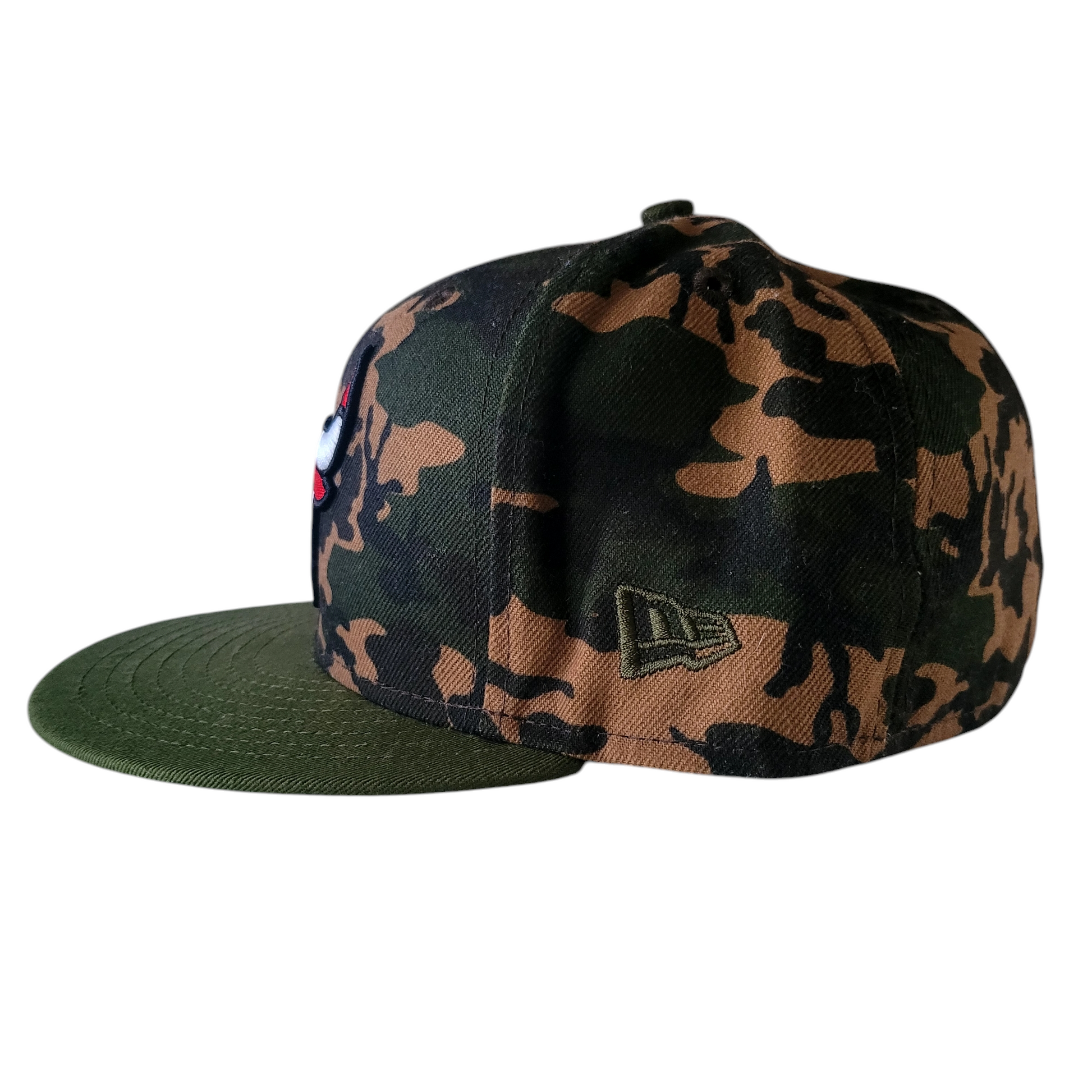 Vintage Chicago Bulls Camo New Era 59Fifty Fitted Hat sz 7 3/8 - USASTARFASHION