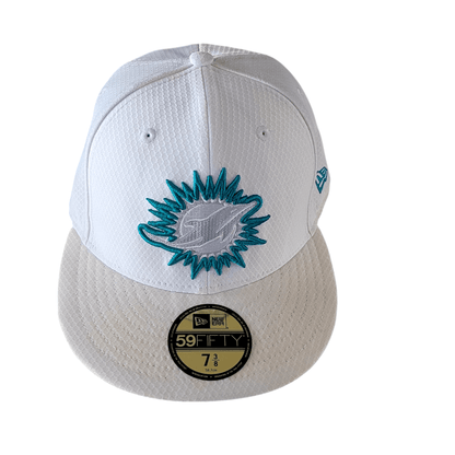 New Era Miami Dolphins 59FIFTY White Cap 7 3/8 (58.7 cm) - USASTARFASHION