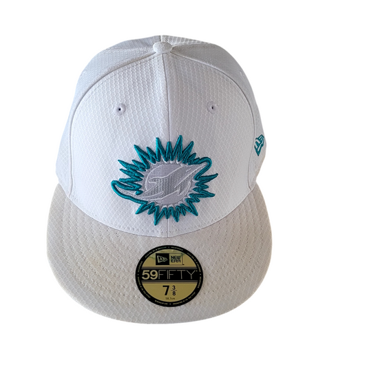 New Era Miami Dolphins 59FIFTY White Cap 7 3/8 (58.7 cm)