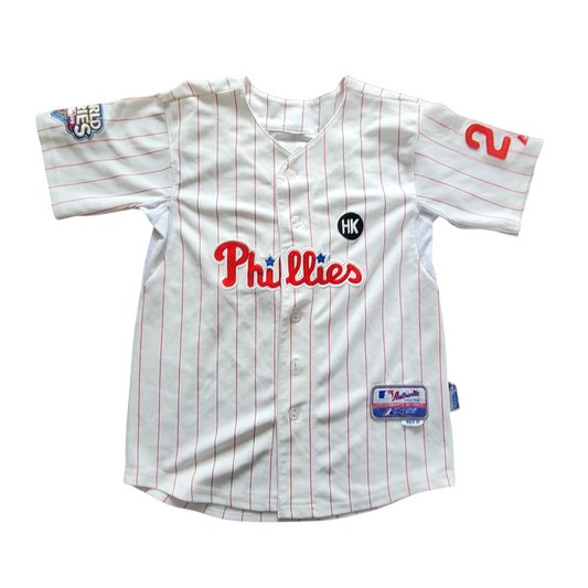 Phillies Chase Utley 2009 World Series Youth Jersey (Size M)