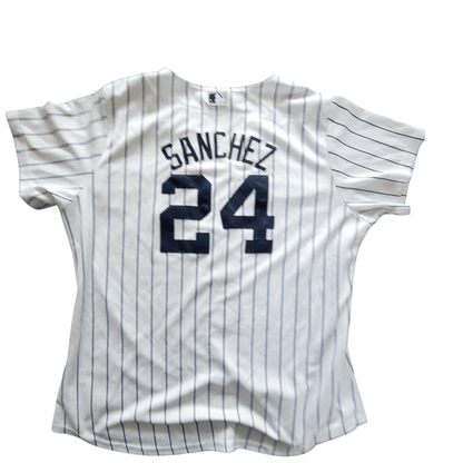 New York Yankees Gary Sanchez #24 Pinstripe Jersey - Youth Size XL Jerseys Majestic