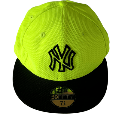 New Era 59FIFTY Neon Yellow MLB Fitted Cap (7 1/8) Hat New era