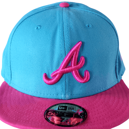 New Era 59FIFTY Atlanta Braves Fitted Hat - Aqua & Pin 7 1/4 (57.7 cm) Hat New era