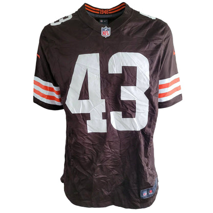 Nike Cleveland Browns John Johnson III #43 Jersey (Size L, On-Field Edition) Jerseys Nike