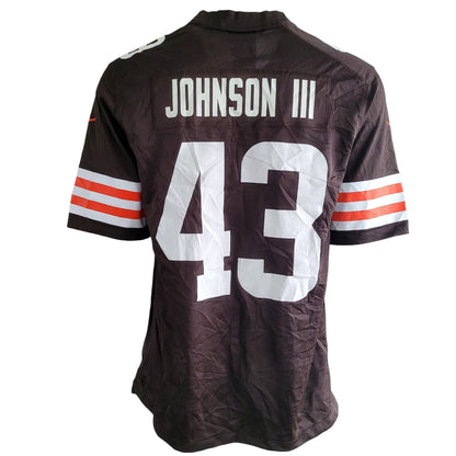 Nike Cleveland Browns John Johnson III #43 Jersey (Size L, On-Field Edition) Jerseys Nike