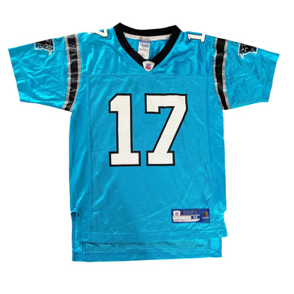 Reebok Jake Delhomme Carolina Panthers Jersey - Blue Size M Medium (10-12) - USASTARFASHION