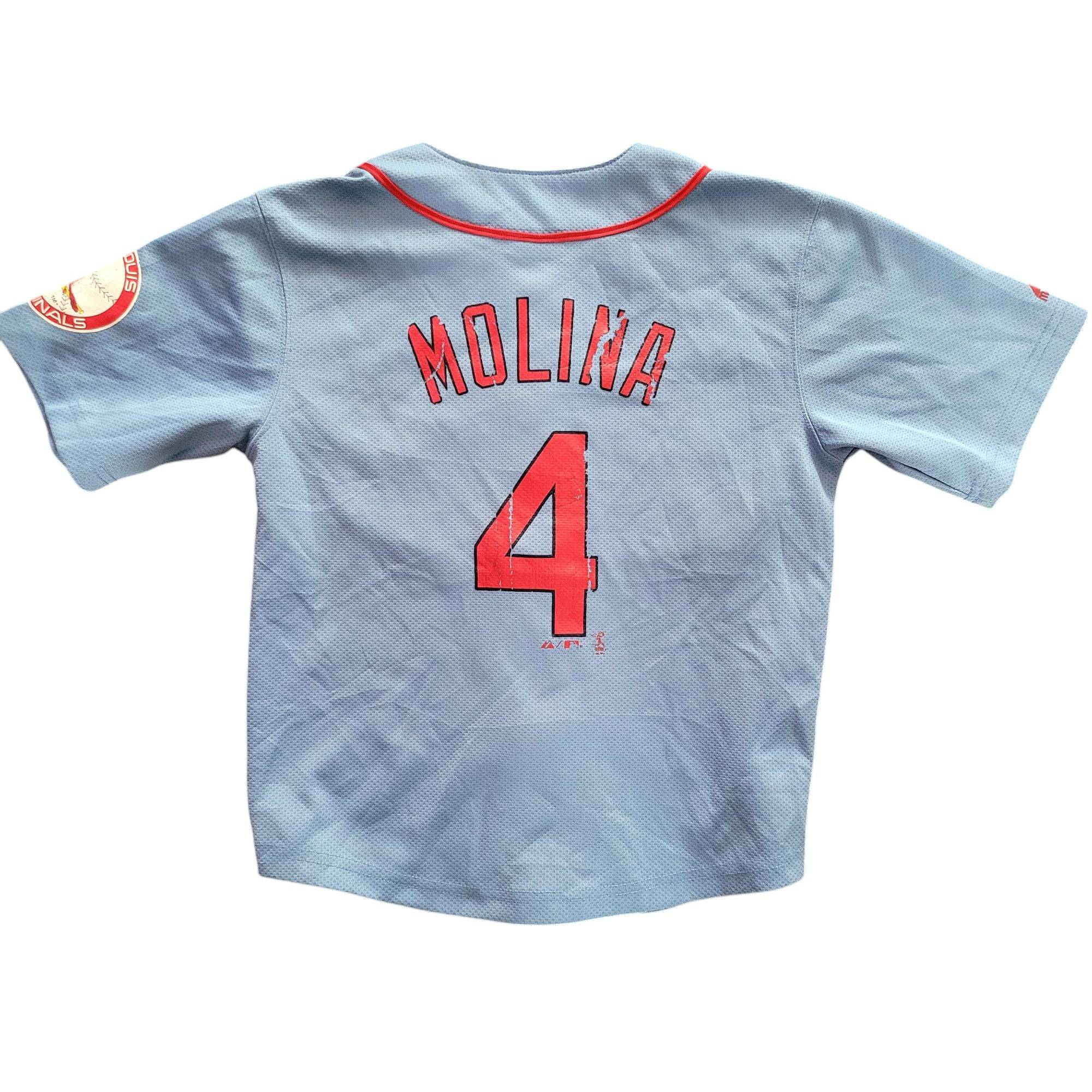 Cooperstown Collection Yadier Molina St. Louis Cardinals Jersey - Size 8 Youth - USASTARFASHION