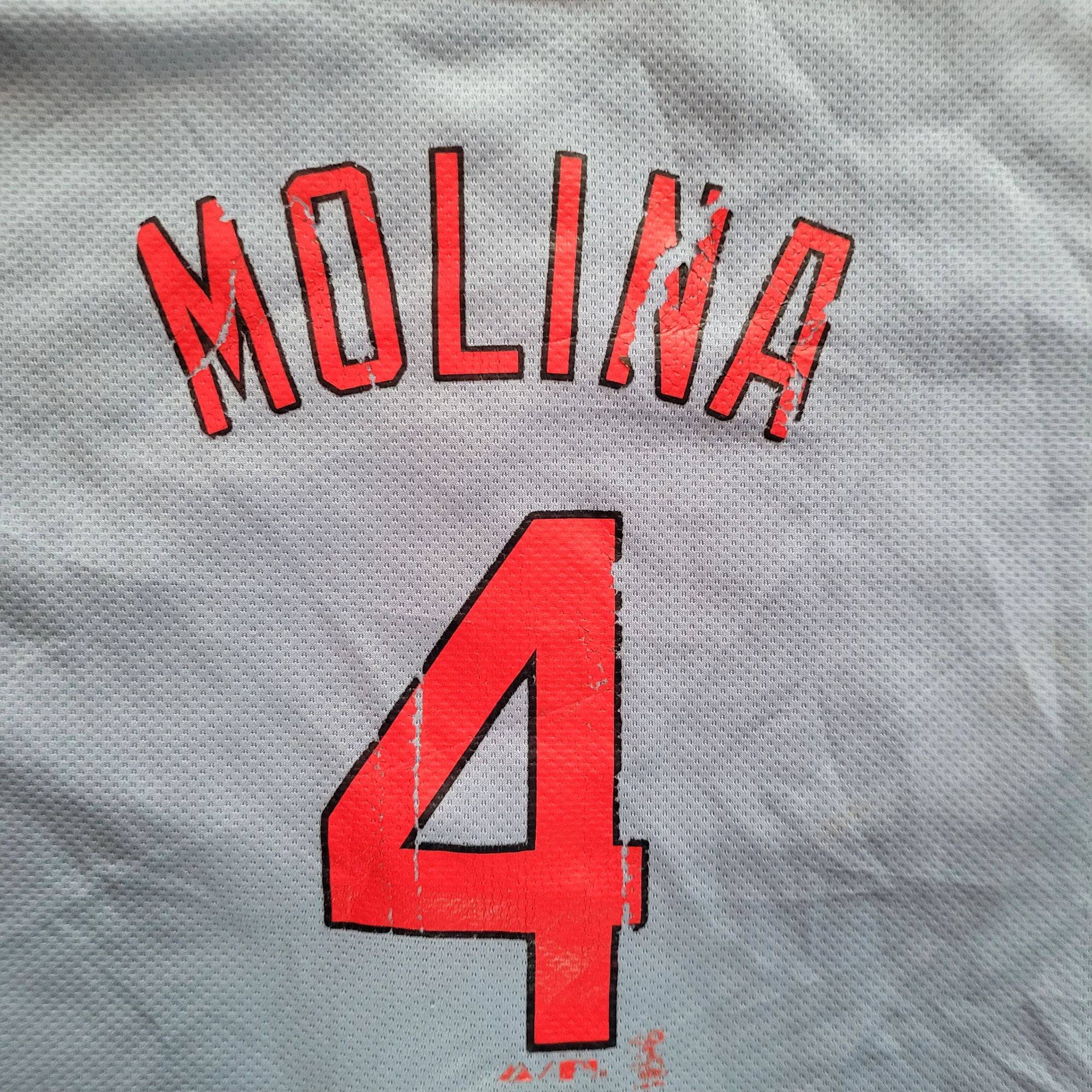 Cooperstown Collection Yadier Molina St. Louis Cardinals Jersey - Size 8 Youth - USASTARFASHION