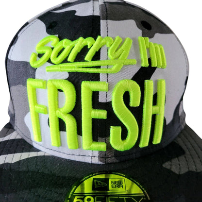 New Era 59FIFTY Sorry I'm Fresh Camo Fitted Hat - Size 7 1/4 - USASTARFASHION