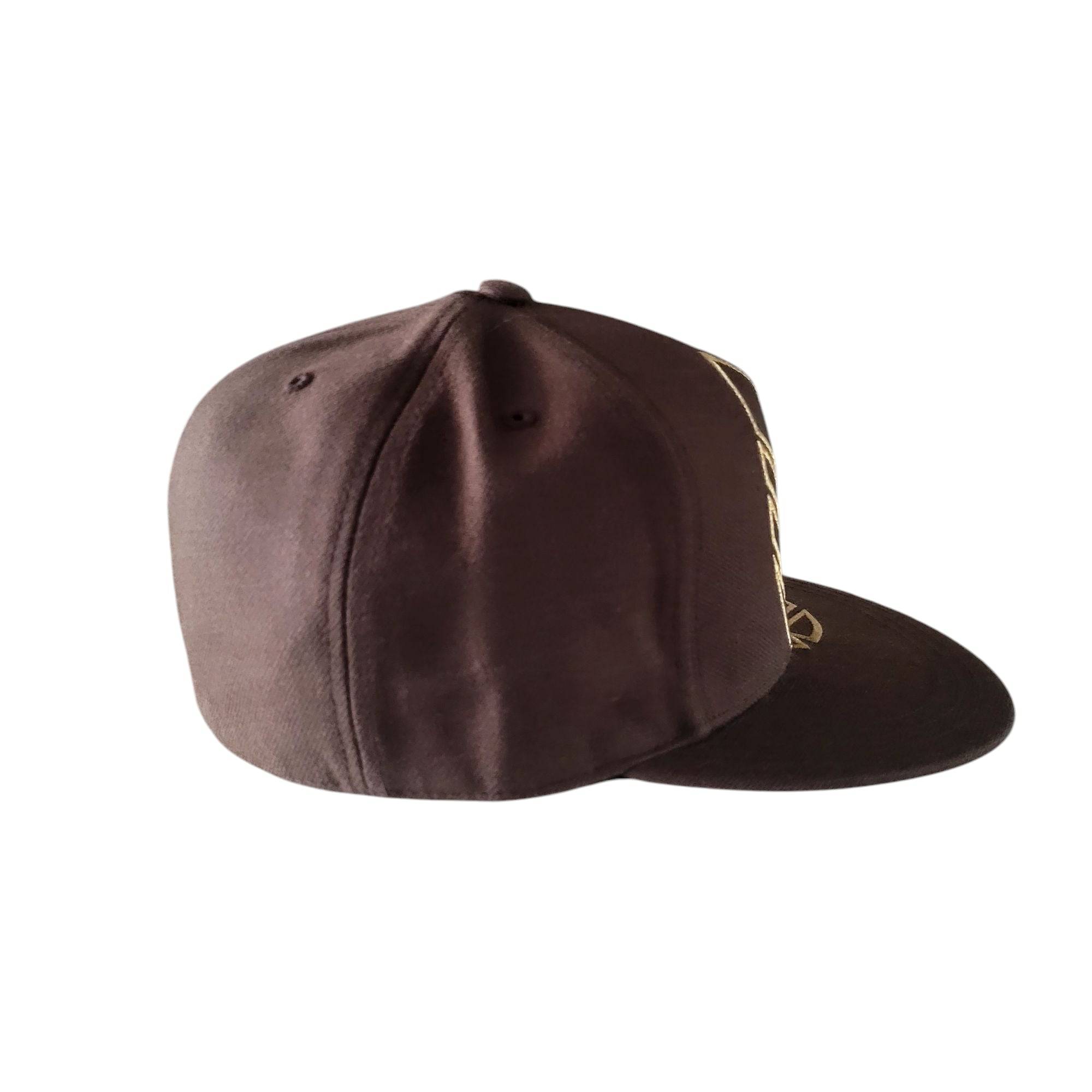 Adidas Trefoil Brown Fitted Cap - Size M - USASTARFASHION