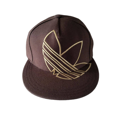 Adidas Trefoil Brown Fitted Cap - Size M - USASTARFASHION