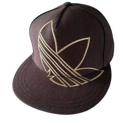 Adidas Trefoil Brown Fitted Cap - Size M - USASTARFASHION