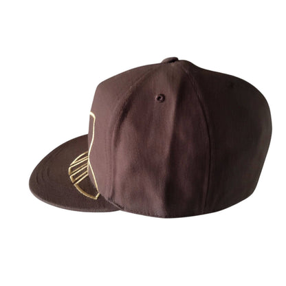 Adidas Trefoil Brown Fitted Cap - Size M - USASTARFASHION