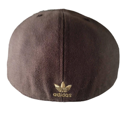 Adidas Trefoil Brown Fitted Cap - Size M - USASTARFASHION