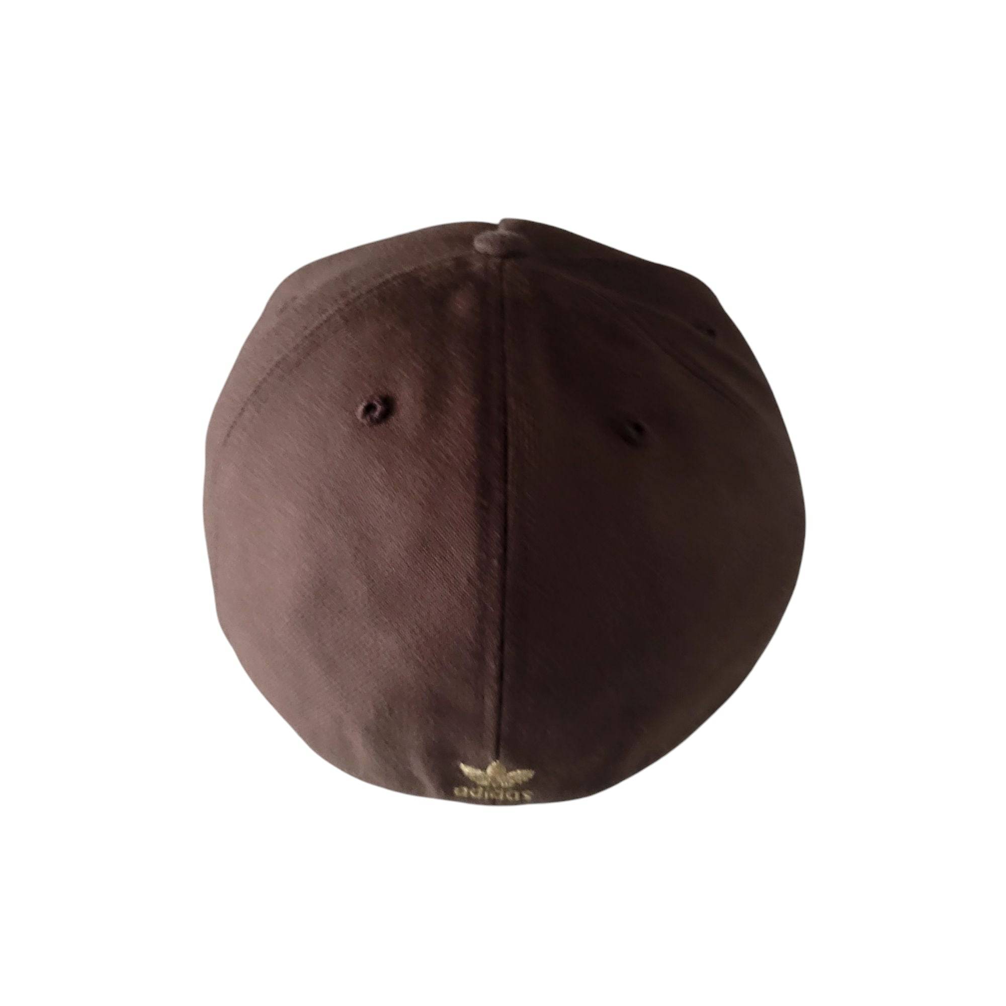 Adidas Trefoil Brown Fitted Cap - Size M - USASTARFASHION