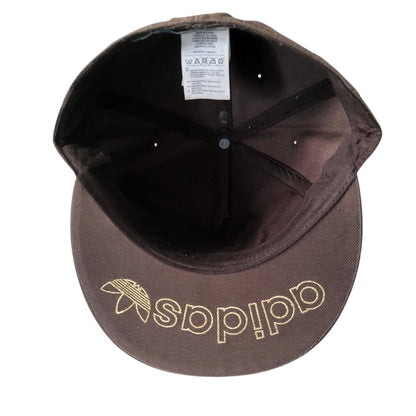 Adidas Trefoil Brown Fitted Cap - Size M - USASTARFASHION