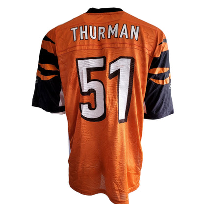 Odell Thurman #51 Cincinnati Bengals Jersey - Size L - Reebok - USASTARFASHION