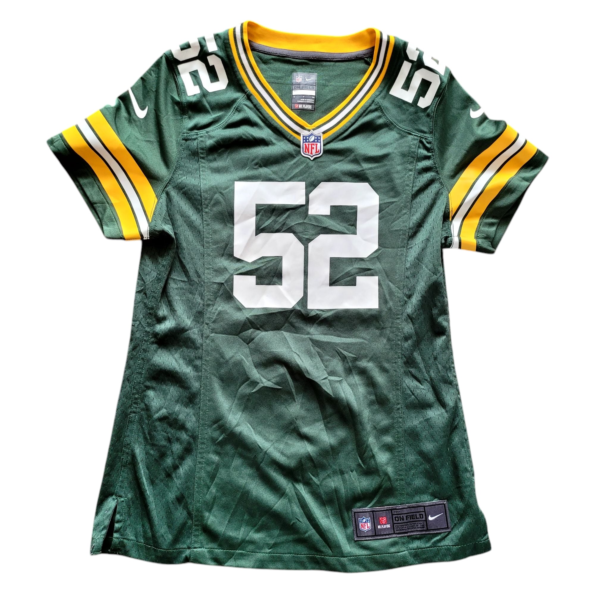 Clay Matthews #52 Green Bay Packers Women's Jersey (Size S) - USASTARFASHION