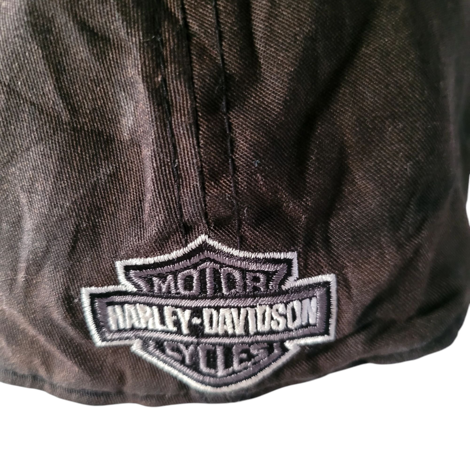 Harley-Davidson Skull Logo Cap - Black - XL - Fitted - USASTARFASHION