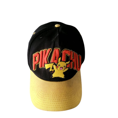 Pikachu Pokémon Snapback Hat - Black/Yellow - Adjustable - USASTARFASHION