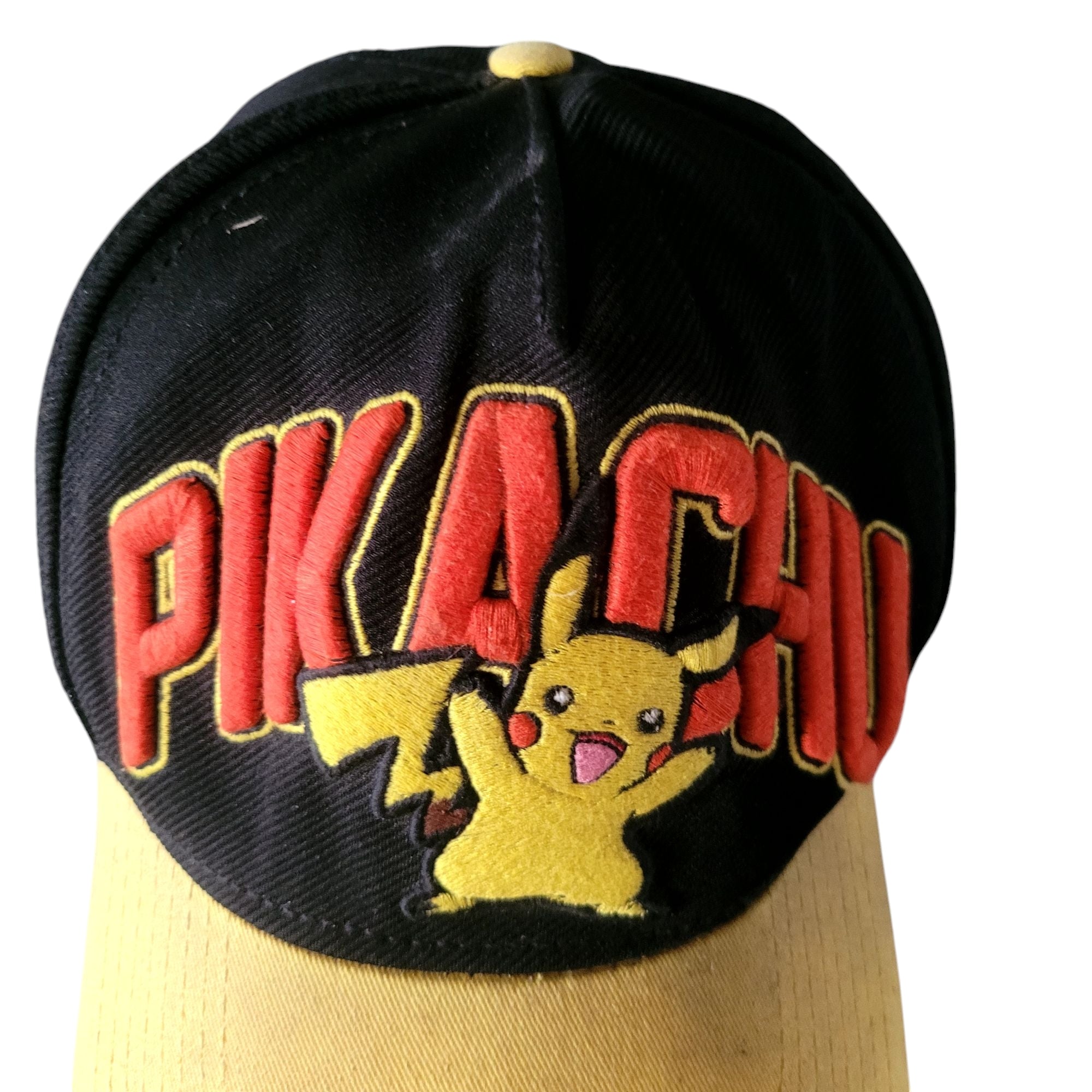 Pikachu Pokémon Snapback Hat - Black/Yellow - Adjustable - USASTARFASHION