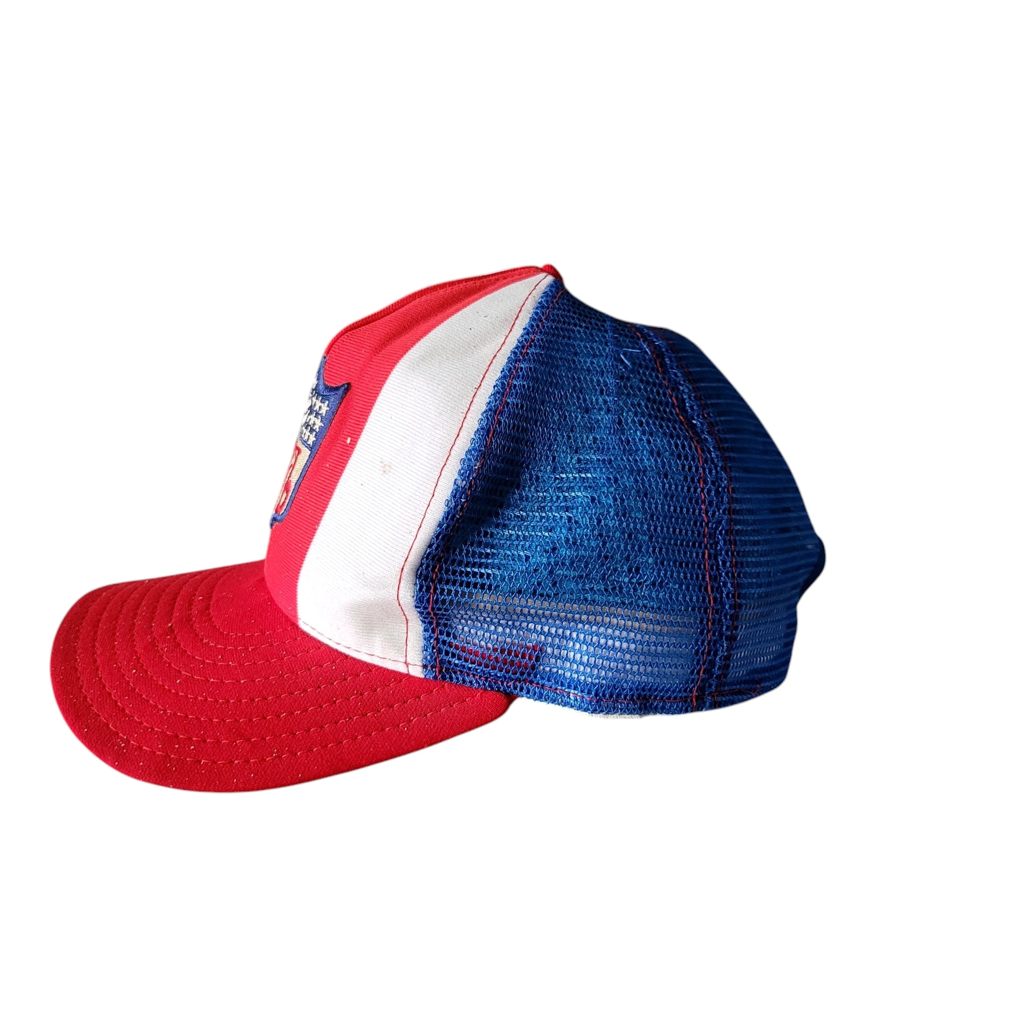 AJD NFL Vintage Trucker Hat - Red, White & Blue - Large - - USASTARFASHION