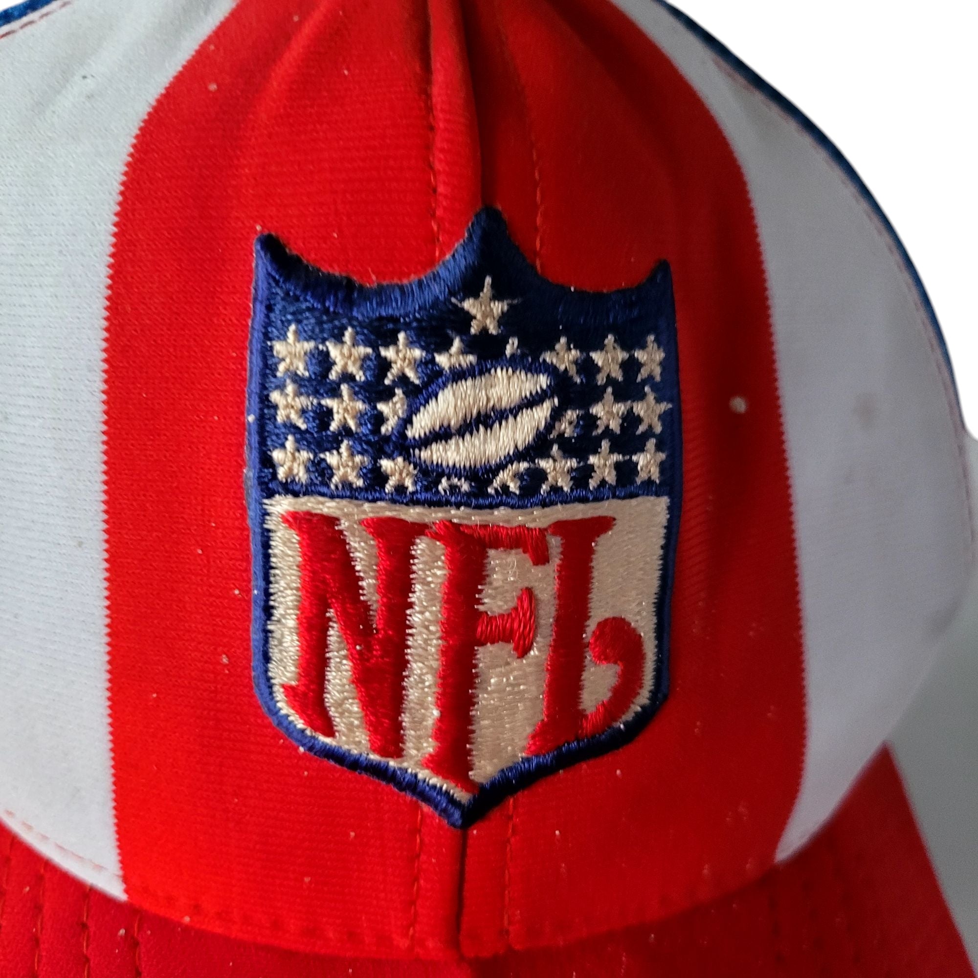 AJD NFL Vintage Trucker Hat - Red, White & Blue - Large - - USASTARFASHION