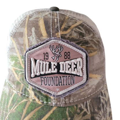 Mule Deer Foundation Camo Trucker Hat - One Size - USASTARFASHION