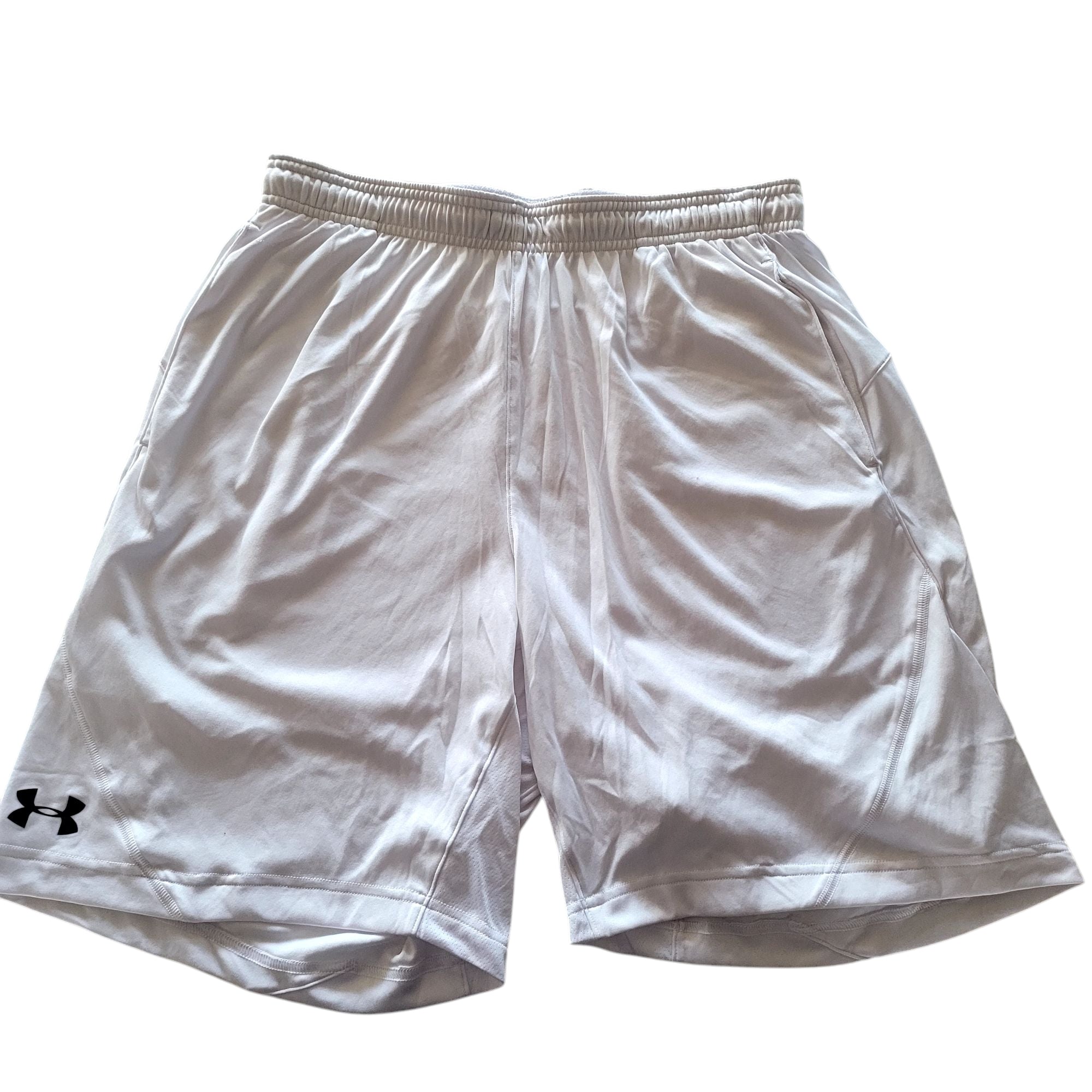 Under Armour White Sports Shorts - Size Large - USASTARFASHION